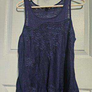 Navy Summer Dress Tank-Top